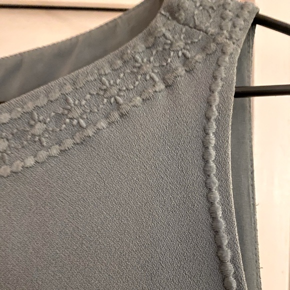 Dusky Blue Ann Taylor Work Dress—Size 6 - Picture 4 of 5